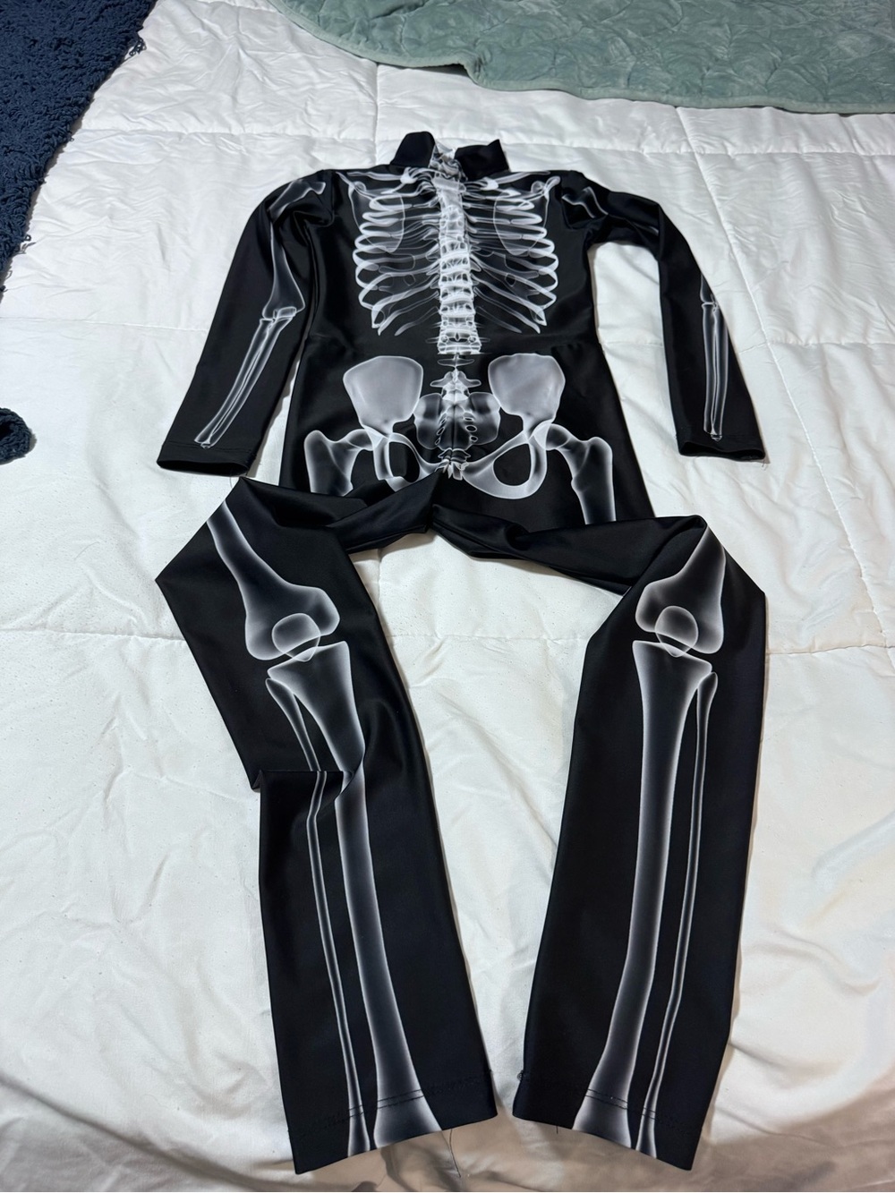 Kids Size Medium (8) XRay, Bone zip up bodysuit (dance/Halloween costume)